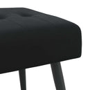 vidaXL Gombos varrású pad Fekete 80 x 40 x 46 cm Bársony