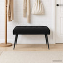 vidaXL Gombos varrású pad Fekete 80 x 40 x 46 cm Bársony