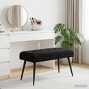 vidaXL Gombos varrású pad Fekete 80 x 40 x 46 cm Bársony