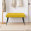 vidaXL Gombos varrású pad Sárga 80 x 40 x 46 cm Bársony