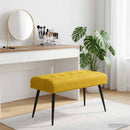 vidaXL Gombos varrású pad Sárga 80 x 40 x 46 cm Bársony