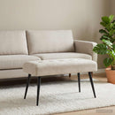 vidaXL Gombos varrású pad Krémszínű 80 x 40 x 46 cm Bársony