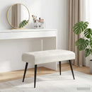 vidaXL Gombos varrású pad Krémszínű 80 x 40 x 46 cm Bársony