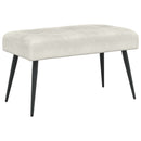 vidaXL Gombos varrású pad Krémszínű 80 x 40 x 46 cm Bársony