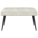 vidaXL Gombos varrású pad Krémszínű 80 x 40 x 46 cm Bársony