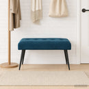 vidaXL Gombos varrású pad Kék 80 x 40 x 46 cm Bársony