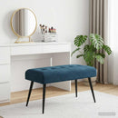 vidaXL Gombos varrású pad Kék 80 x 40 x 46 cm Bársony