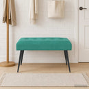 vidaXL Gombos varrású pad Türkiz 80 x 40 x 46 cm Bársony