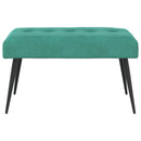 vidaXL Gombos varrású pad Türkiz 80 x 40 x 46 cm Bársony