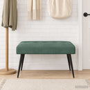 vidaXL Gombos varrású pad Tengeri Zöld 80 x 40 x 46 cm Bársony