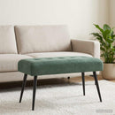 vidaXL Gombos varrású pad Tengeri Zöld 80 x 40 x 46 cm Bársony