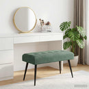 vidaXL Gombos varrású pad Tengeri Zöld 80 x 40 x 46 cm Bársony
