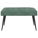 vidaXL Gombos varrású pad Tengeri Zöld 80 x 40 x 46 cm Bársony