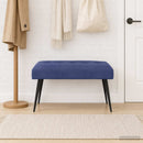 vidaXL Gombos varrású pad Rendőrségi kék 80 x 40 x 46 cm Bársony
