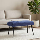 vidaXL Gombos varrású pad Rendőrségi kék 80 x 40 x 46 cm Bársony