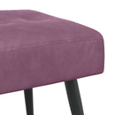 vidaXL Gombos varrású pad Lila 80 x 40 x 46 cm Bársony
