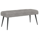 vidaXL Gombos varrású pad Világosszürke 110 x 40 x 46 cm Bársony
