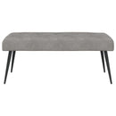 vidaXL Gombos varrású pad Világosszürke 110 x 40 x 46 cm Bársony
