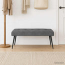 vidaXL Gombos varrású pad Sötétszürke 110 x 40 x 46 cm Bársony