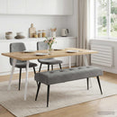 vidaXL Gombos varrású pad Sötétszürke 110 x 40 x 46 cm Bársony