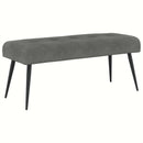 vidaXL Gombos varrású pad Sötétszürke 110 x 40 x 46 cm Bársony
