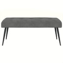 vidaXL Gombos varrású pad Sötétszürke 110 x 40 x 46 cm Bársony