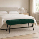 vidaXL Gombos varrású pad Sötétzöld 110 x 40 x 46 cm Bársony