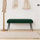 vidaXL Gombos varrású pad Sötétzöld 110 x 40 x 46 cm Bársony