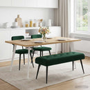 vidaXL Gombos varrású pad Sötétzöld 110 x 40 x 46 cm Bársony