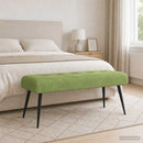 vidaXL Gombos varrású pad Világos zöld 110 x 40 x 46 cm Bársony