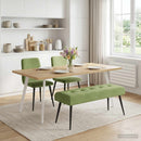vidaXL Gombos varrású pad Világos zöld 110 x 40 x 46 cm Bársony