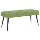 vidaXL Gombos varrású pad Világos zöld 110 x 40 x 46 cm Bársony