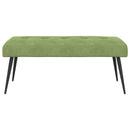 vidaXL Gombos varrású pad Világos zöld 110 x 40 x 46 cm Bársony