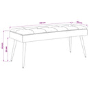 vidaXL Gombos varrású pad Világos zöld 110 x 40 x 46 cm Bársony