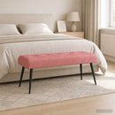 vidaXL Gombos varrású pad Rózsaszín 110 x 40 x 46 cm Bársony