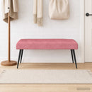 vidaXL Gombos varrású pad Rózsaszín 110 x 40 x 46 cm Bársony