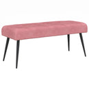 vidaXL Gombos varrású pad Rózsaszín 110 x 40 x 46 cm Bársony