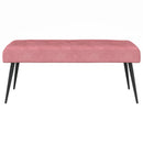 vidaXL Gombos varrású pad Rózsaszín 110 x 40 x 46 cm Bársony