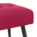 vidaXL Gombos varrású pad Bordó 110 x 40 x 46 cm Bársony