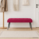 vidaXL Gombos varrású pad Bordó 110 x 40 x 46 cm Bársony