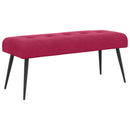 vidaXL Gombos varrású pad Bordó 110 x 40 x 46 cm Bársony