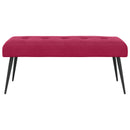 vidaXL Gombos varrású pad Bordó 110 x 40 x 46 cm Bársony