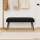 vidaXL Gombos varrású pad Fekete 110 x 40 x 46 cm Bársony