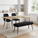 vidaXL Gombos varrású pad Fekete 110 x 40 x 46 cm Bársony