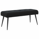 vidaXL Gombos varrású pad Fekete 110 x 40 x 46 cm Bársony