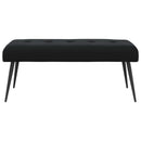 vidaXL Gombos varrású pad Fekete 110 x 40 x 46 cm Bársony