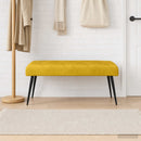 vidaXL Gombos varrású pad Sárga 110 x 40 x 46 cm Bársony