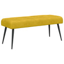 vidaXL Gombos varrású pad Sárga 110 x 40 x 46 cm Bársony