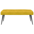 vidaXL Gombos varrású pad Sárga 110 x 40 x 46 cm Bársony