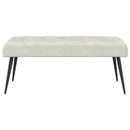 vidaXL Gombos varrású pad Krémszínű 110 x 40 x 46 cm Bársony